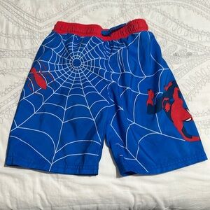 Boys Spider-Man Swim Trunks Sz 5/6